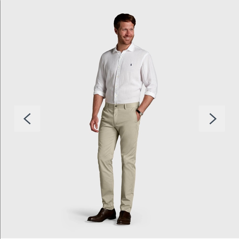NWT Spoke London Sharps Khaki Trousers Build B. Waist 32. Length 30